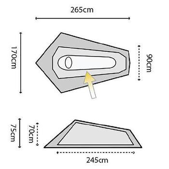 Lightweight trekking tent Highlander Blackthorn 1 Person HMTC MTP Tent - TEN131-HC - main image