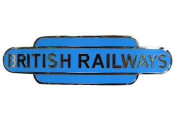 British Railways Enamel Totem Sausage Train Badge ~ Different Regions ~ Nickle Chrome - main image