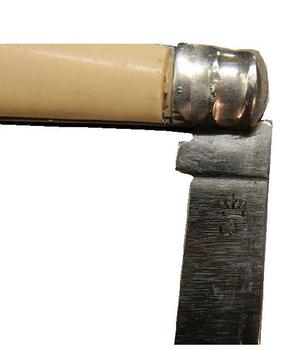 Pocket Knife, Danish Military Army issue Bone handle vintage knife - main image