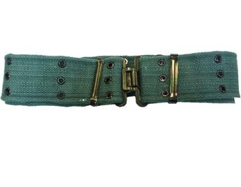 Army Style Webbing Belt 37 Pattern Imported Military Khaki Or Green Webbing Belt - main image