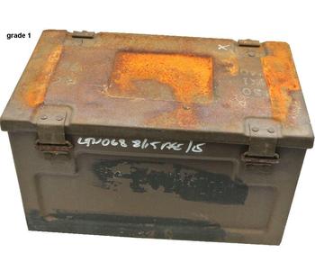 Ammo Boxes Vintage British Army Steel Ammo Box Brown MK1 H50 Box  - main image