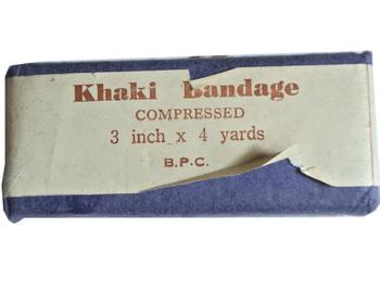 Vintage Khaki Open Wove Bandage - main image