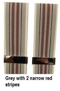 New Button Braces Vintage Style Button Braces Blue Or Red Stripes Xlong 50 Inch Length - main image