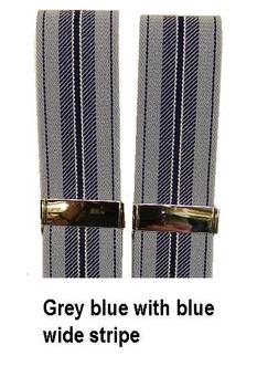 Braces Vintage Classic Leather Ended Button Fastening Striped Braces - main image