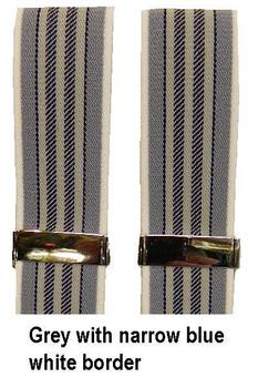 New Button Braces Vintage Style Button Braces Blue Or Red Stripes Xlong 50 Inch Length - main image