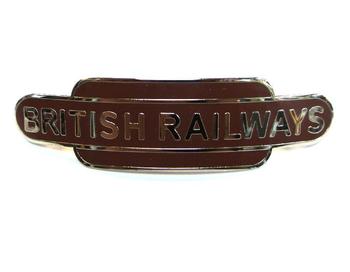 British Railways Enamel Totem Sausage Train Badge ~ Different Regions ~ Nickle Chrome - main image