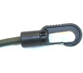 Black Plastic Bungee ends to make your own pack of 2 - main image