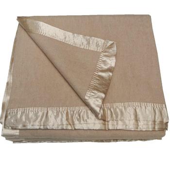 Wool Blanket British Army Issue Officers Single / Double size Blankets New 80% Wool Biscuit / Cream / White - main image