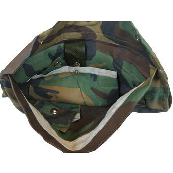 Woodland Camo Gas Mask Bag With Stud Fastening - main image