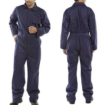 Cotton Boilersuit New 100% Cotton Drill Navy Blue Presstud Front Overall coverall, New - main image