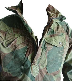 Belgian Camo Congo Smock - Brushstroke / Moon & Balls Camo Pattern- WWII Style 1/2 And 3/4 Zip Front - main image