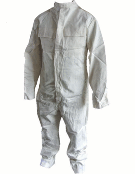 White Cotton Coverall New Military Issue Fire Retardant General Service / Action Overall - New - main image