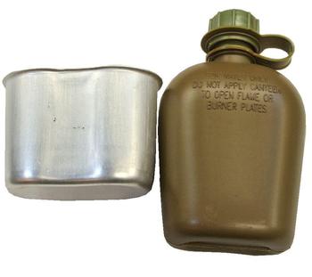 Multicam Water Bottle With MTP Style Flask Cover And Cup - main image