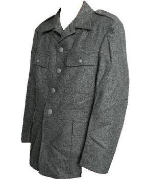 Wool Tunic Danish Civil Defence Post War 4 Pocket Heavyweight Grey Coat Jacket - main image