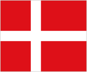 Danish country flag 5ft x 3ft