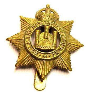 The Devonshire Regiment Cap Badge Kings Crown - main image