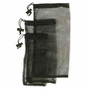 Ditty Bags Black Mesh Drawstring Bag Set Of 3 - main image