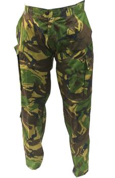 Used Dutch Army Issue Heavy Weight Camo 6 Pocket Combat Trousers, Graded