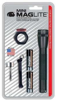 New Black AA Maglite Combo Set with filters - main image