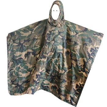 Poncho Lightweight Showerproof Euro Camo Woodland Poncho - main image