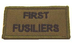 Subdued Cloth badge of the First Fusiliers