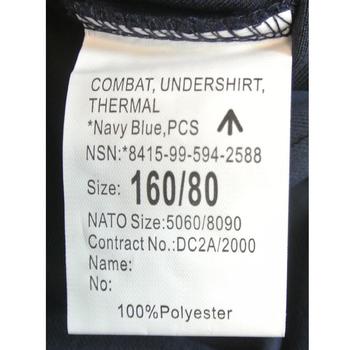 Navy Blue PCS Fleece Thermal Undershirt Military Issue ~ New And Graded - main image