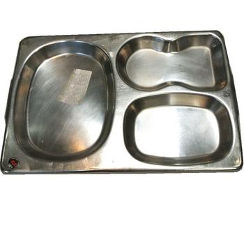 Stainless steel food tray Military issue stainless steel food tray