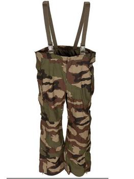 French Camo Goretex Trousers Army Issue Gore-tex Bib Brace Over Trousers New / Used - main image