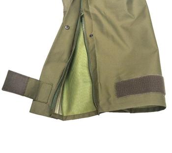 Olive Green French Military Issue Gore-tex Full Zipped Over Trousers  - main image
