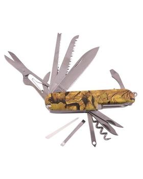 Camo Penknife With 12 Functions Pocket Hunting Multi Purpose Tool / LD347 - main image