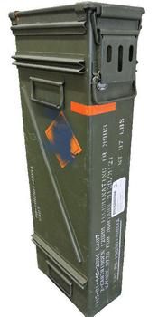 Ammo Box, Tall Green U.S. Military 120 mm Mortar Metal Ammo Box - main image