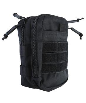 Splitter Pouch Zip Round Molle Belt Pouch - Black - main image