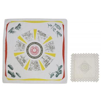 NVA East German Memorial Scarf And Doily Like New Commemorative Scarf For Reservists 1970's - main image