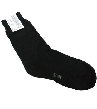 Short Black 75% Wool Superwash Looped Knit Socks - main image