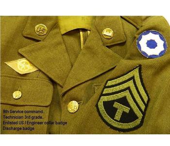 WWII Tunic, US Army Khaki Tunic WW2 American Military Issue Jackets 4 Pocket - main image