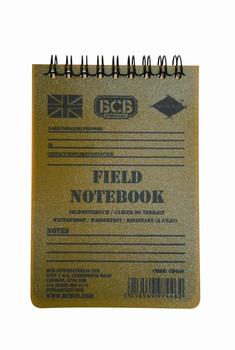BCB Field Notebook With Pencil Mini Waterproof Note Pad Pocket Sized Pad - Olive Or Grey - main image