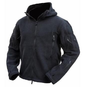 Tactical Black Hooded Fleece - main image