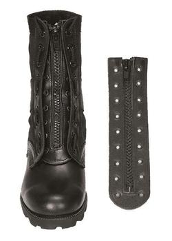 Boot Zips Black 8 Or 9 Eyelet Zipits For Combat Boots, New - main image