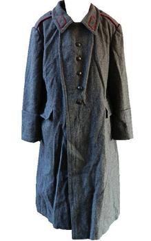 Greatcoat Military Issue Dark Mottle Grey Trench / Great Coat Used Eastern Bloc - main image