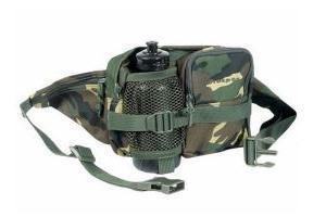 Camo Bum Bag Woodland Camo Waist Bag With Drinks Water Bottle - main image