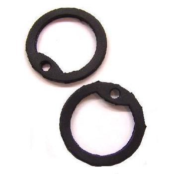 Black Rubber Dog Tag Silencers, Fits Around Tags - main image