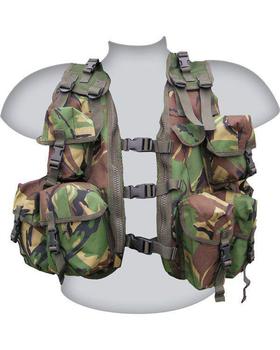 Assault Vest Classic Woodland DPM Multi Pocket Adjustable Kombat Assault Vest - main image