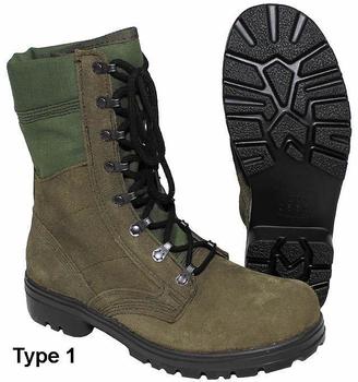 Jungle Boots Dutch / Netherlands M93 Military Issue Suede Green Jungle Boots, New - main image