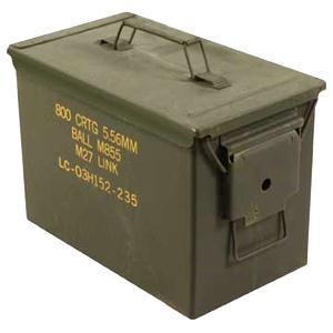 Fat 50 Cal Box Fantastic Super Grade 1Used Large Wide Fat 50 Cal U.S. Army Ammo Box - main image