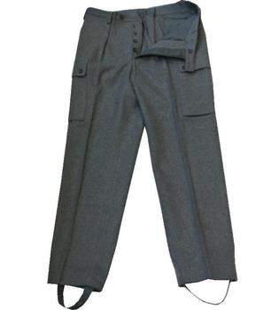 Finnish Military Issue Heavy Wool Trousers Grey Wool  - main image