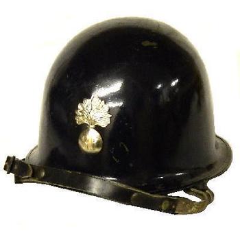French Gendarme Genuine Helmet with insignia - main image