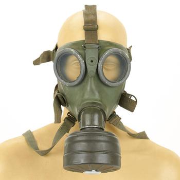 German WWII Gas Mask, 1940's WW2 BMW Collectors Gas Mask Respirator And Filter - main image