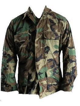 M81 Woodland US BDU Shirt Genuine US Army Issue BDU Heavier Weight Camo Field Shirt - main image