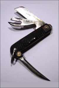 Genuine 1951 Dated Army Knife With Bakelite Handle - main image