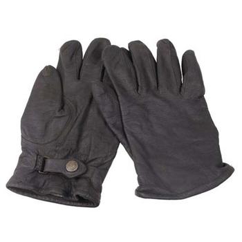 German Grey Leather Luftwaffe Gloves Used Genuine Issue Lined Leather Glove - main image